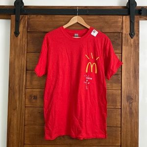 Travis Scott Mc Donald’s crew T-shirt red L new employee